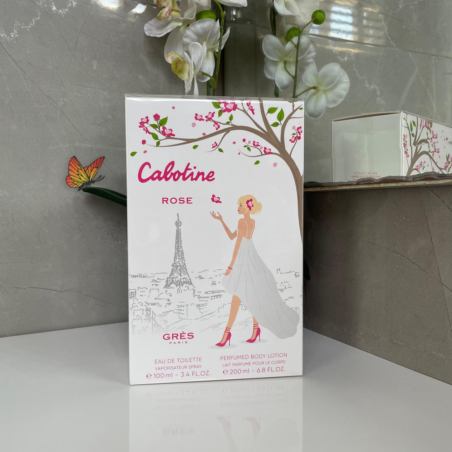 Kit Perfume Femenino Grés Cabotine Rose EDT 100ml + Loción Corporal 200ml