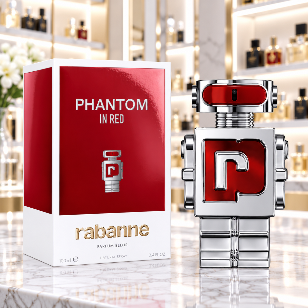 Paco Rabanne Phantom In Red - Parfum Elixir - Masculino - 100ml