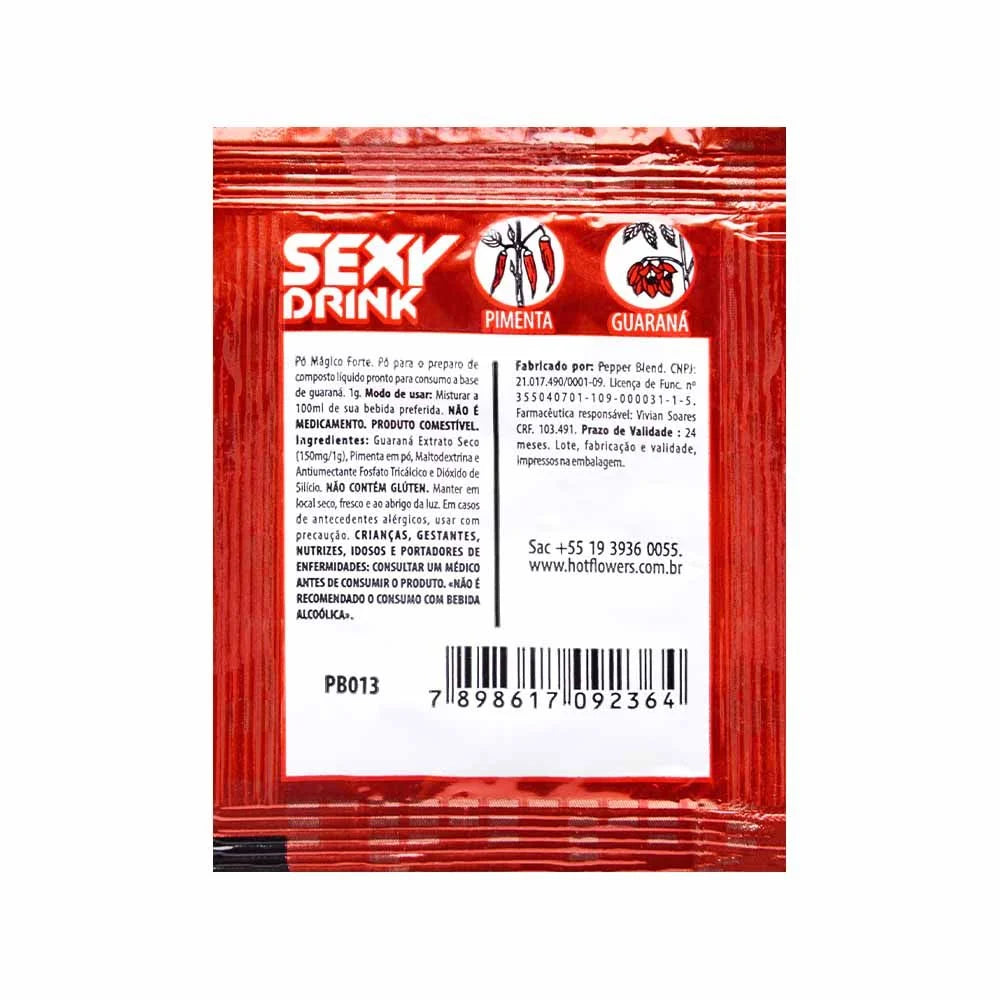 Polvo Mágico HotFlowers Sexy Drink - Fuerte - 1g