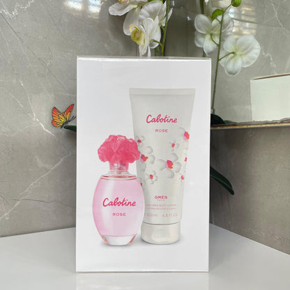 Kit Perfume Femenino Grés Cabotine Rose EDT 100ml + Loción Corporal 200ml