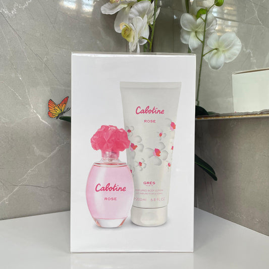 Kit Perfume Femenino Grés Cabotine Rose EDT 100ml + Loción Corporal 200ml
