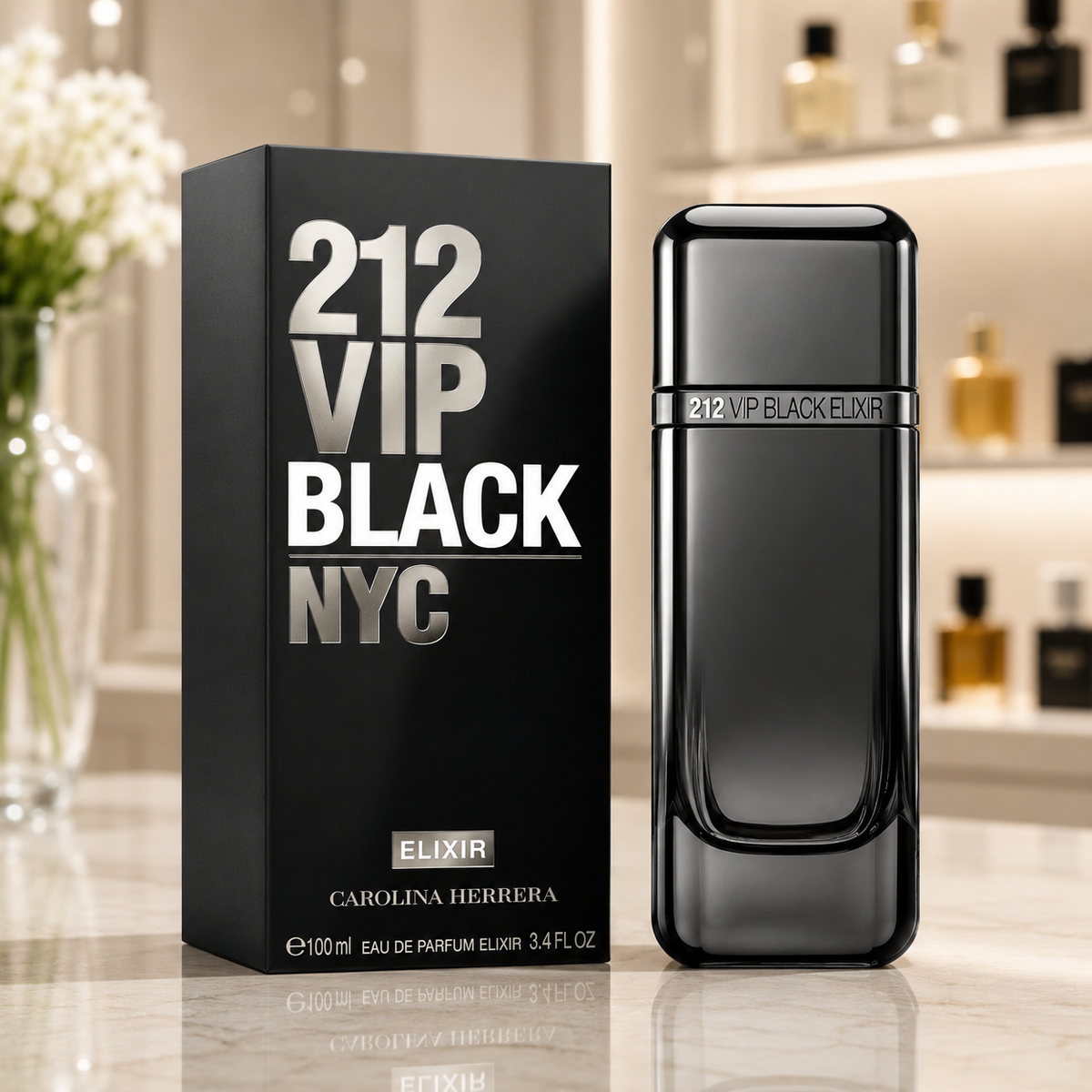 Carolina Herrera 212 VIP Black NYC Elixir - Eau de Parfum - Masculino - 100ml
