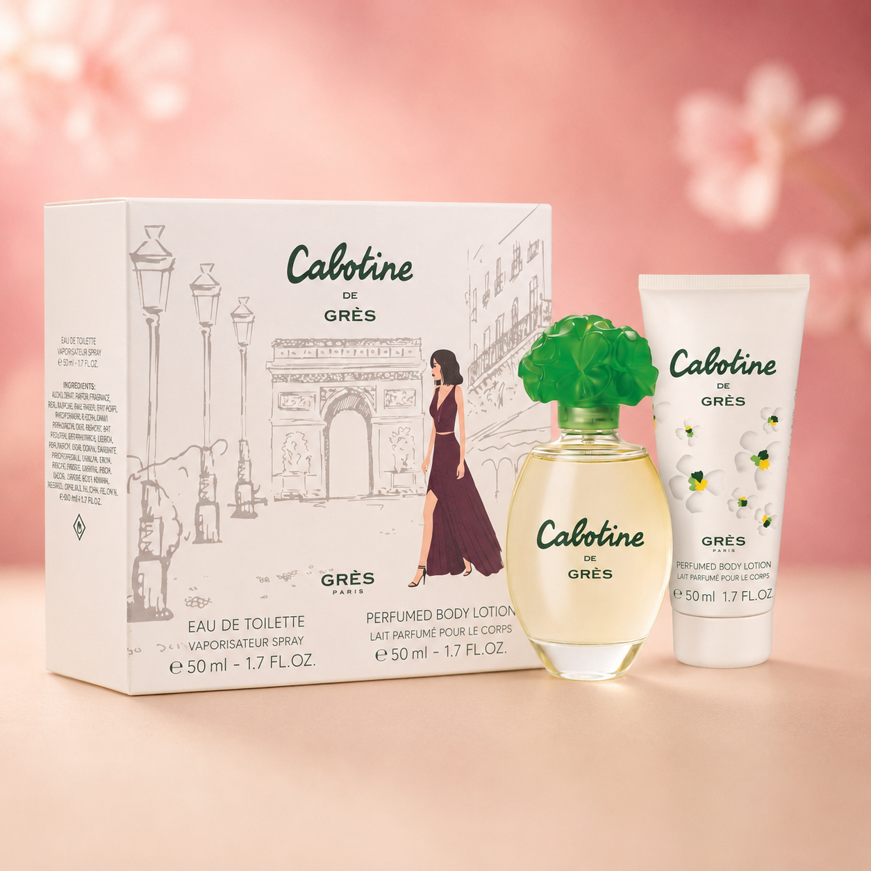 Kit Perfume Femenino Cabotine de Grés EDT 50ml + Loción Corporal 50ml