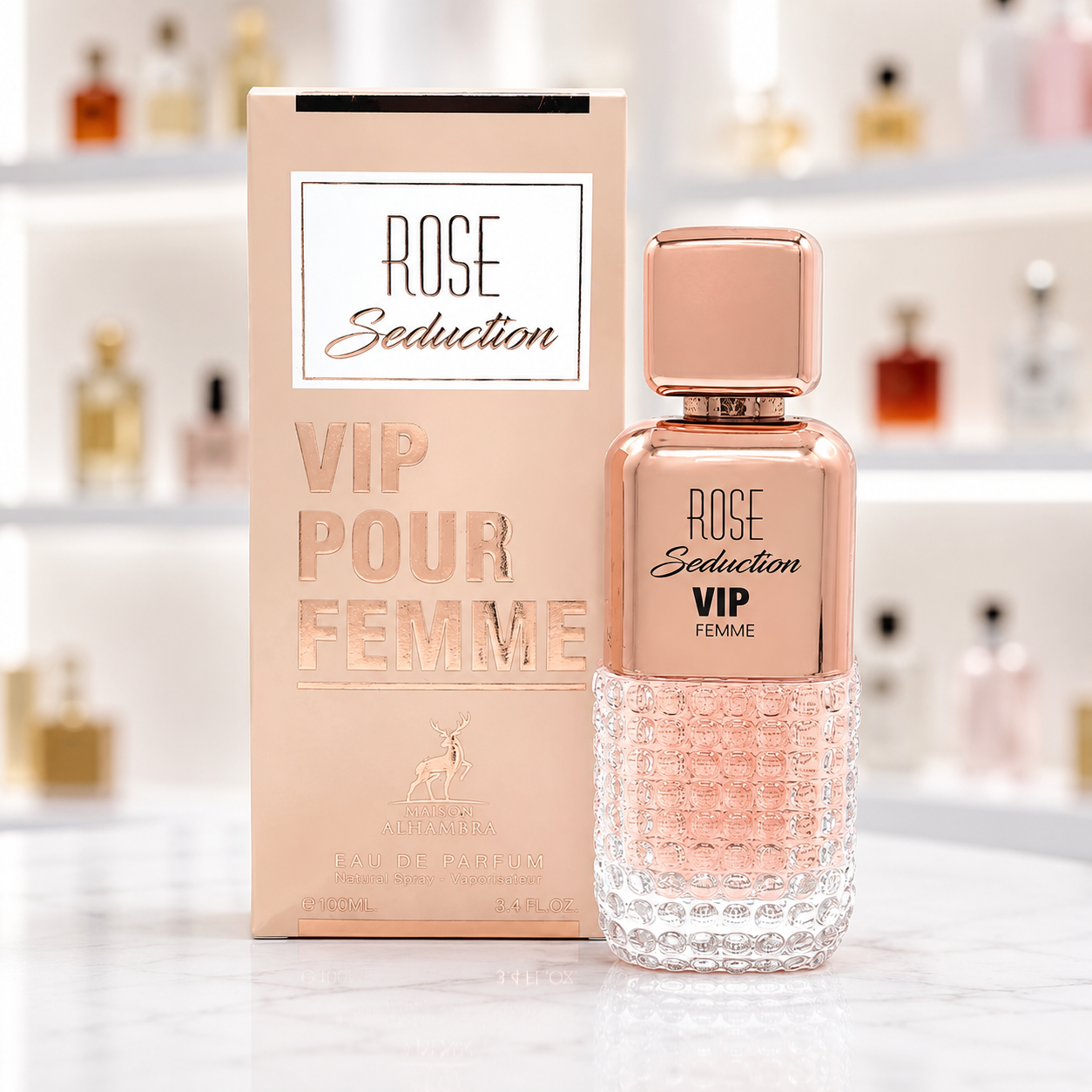 Perfume Femenino Maison Alhambra Rose Seduction VIP Pour Femme - Eau de Parfum - 100ml